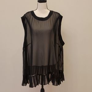 City Chic Black Sleeveless Blouse